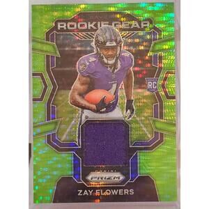 2023 Panini Prizm Football Rookie Gear Zay Flowers Trading Card
